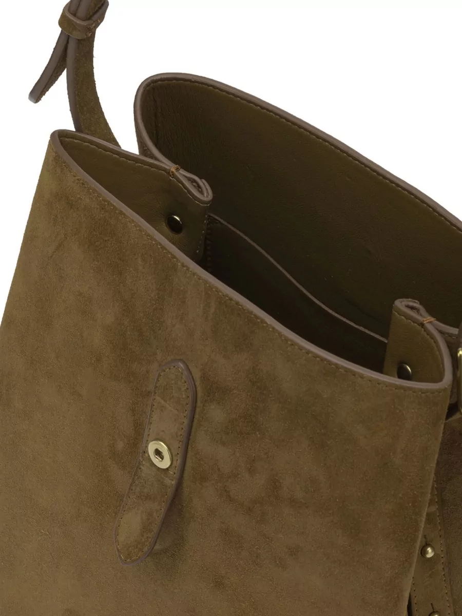 Soeur Suede Leather Shoulder Bag
