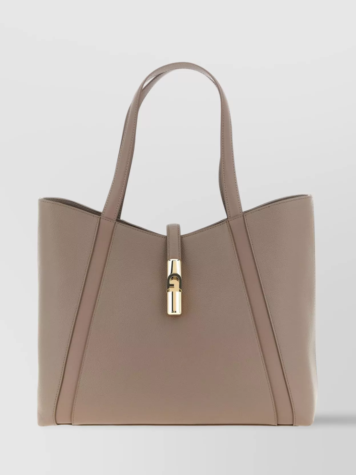 Furla 'droplet' Tote Bag With Top Handles In Neutral