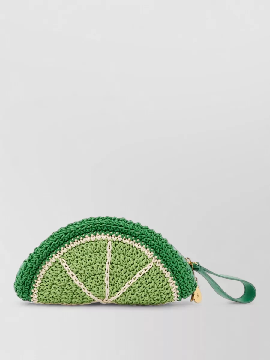 Chloé tropicus waxed rope mini clutch bag
