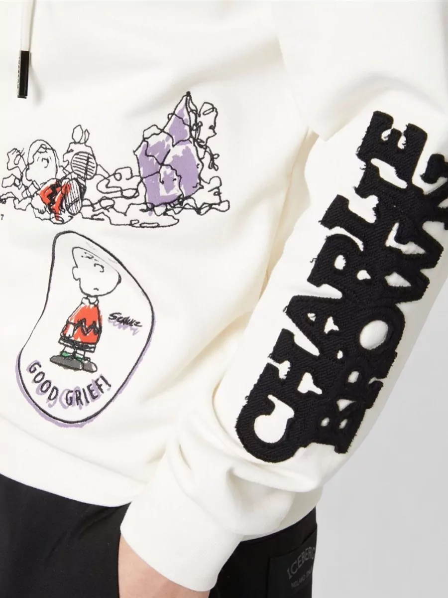 Iceberg Logo Hoodie Sweatshirt Featuring Graphic Print