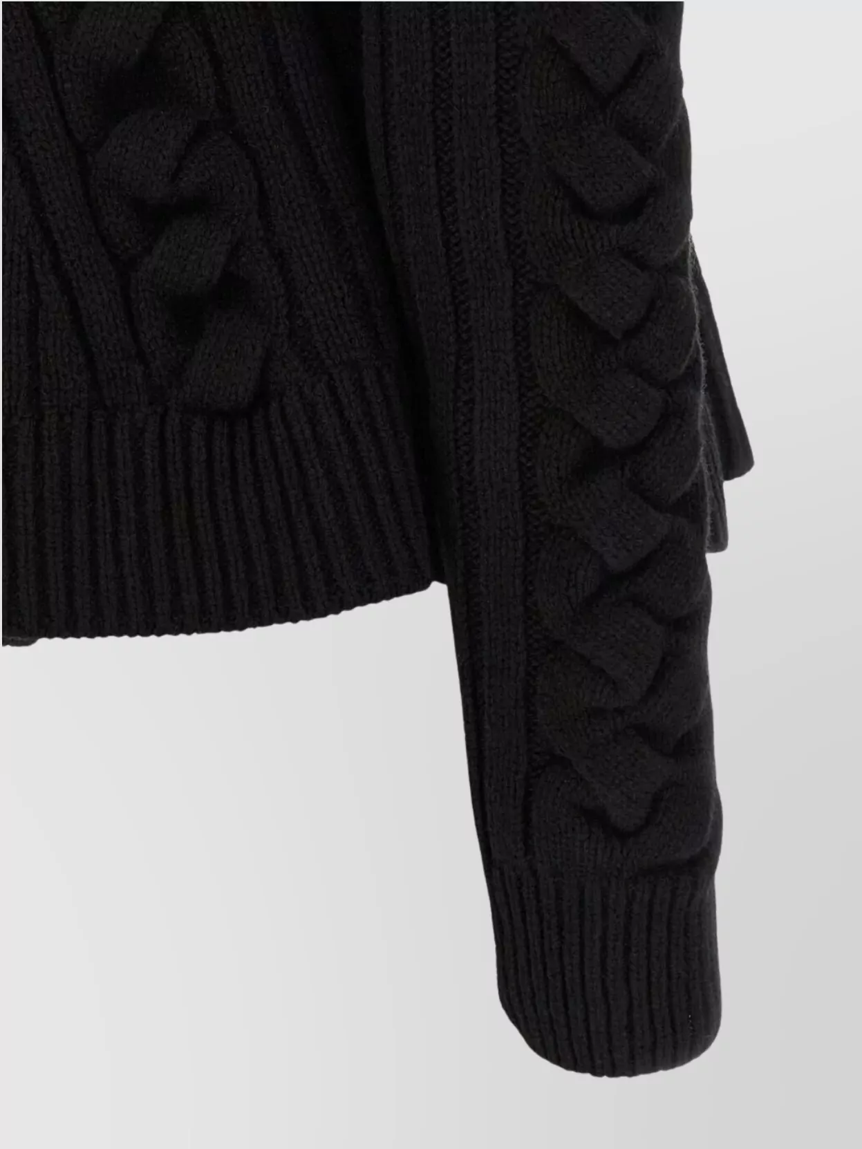Alexander Mcqueen Cashmere And Wool Cable Knit Cardigan