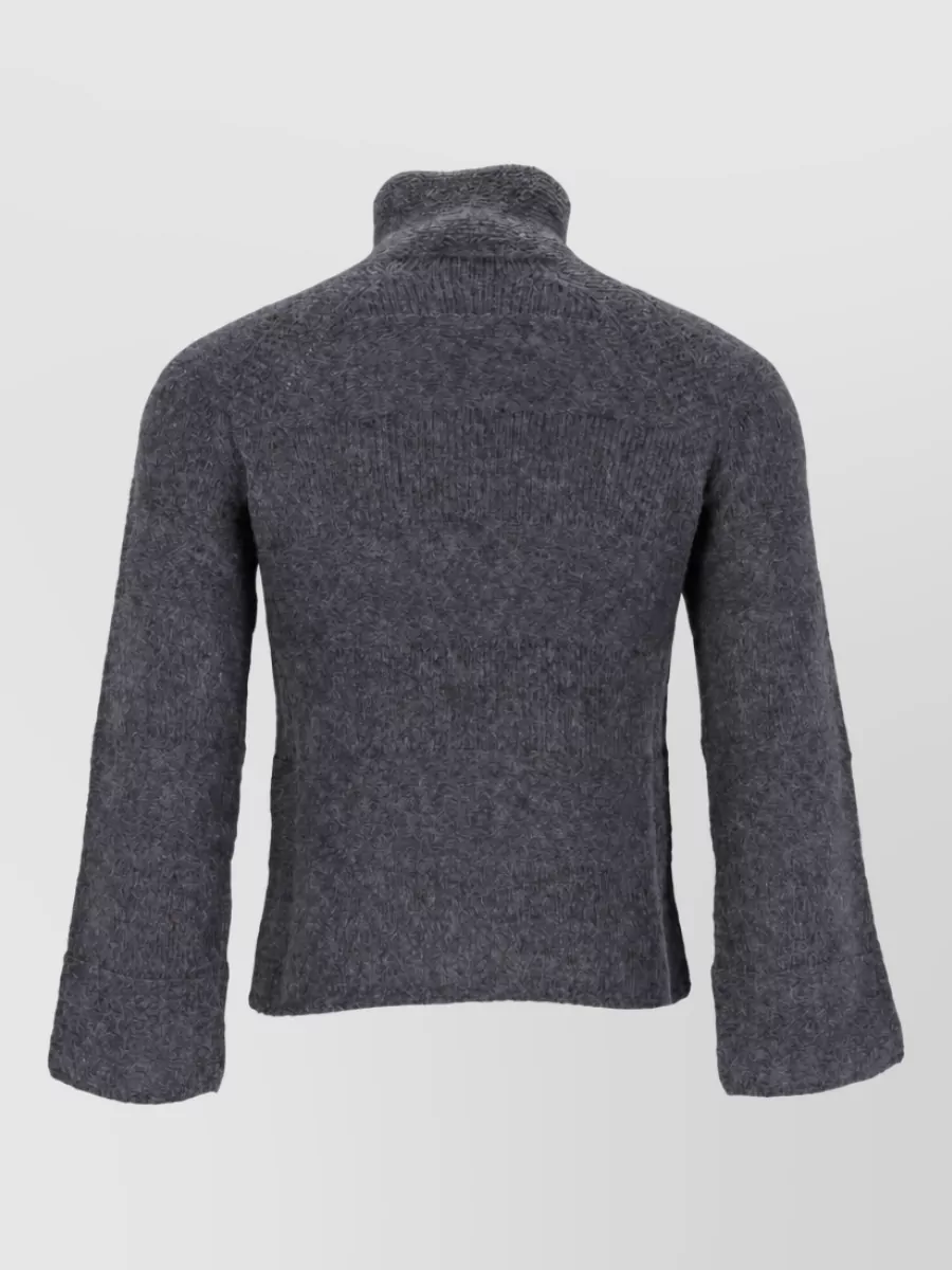 Emporio Armani Alpaca Wool Blend Brushed Roll Neck Jumper
