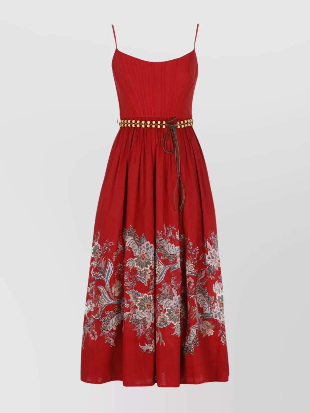 Zimmermann Cotton floral print corset midi dress