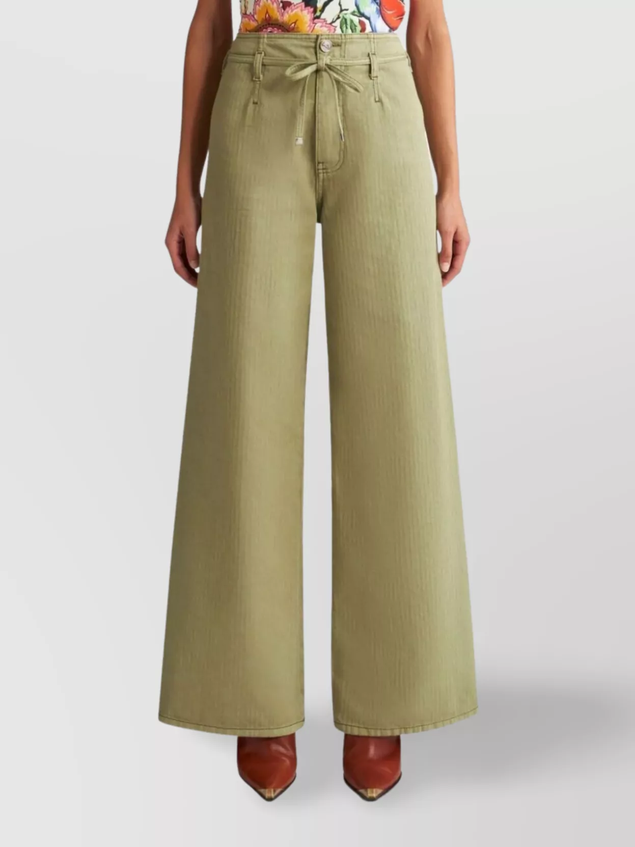 Etro Wide-Leg Jeans Featuring Embroidered Detail