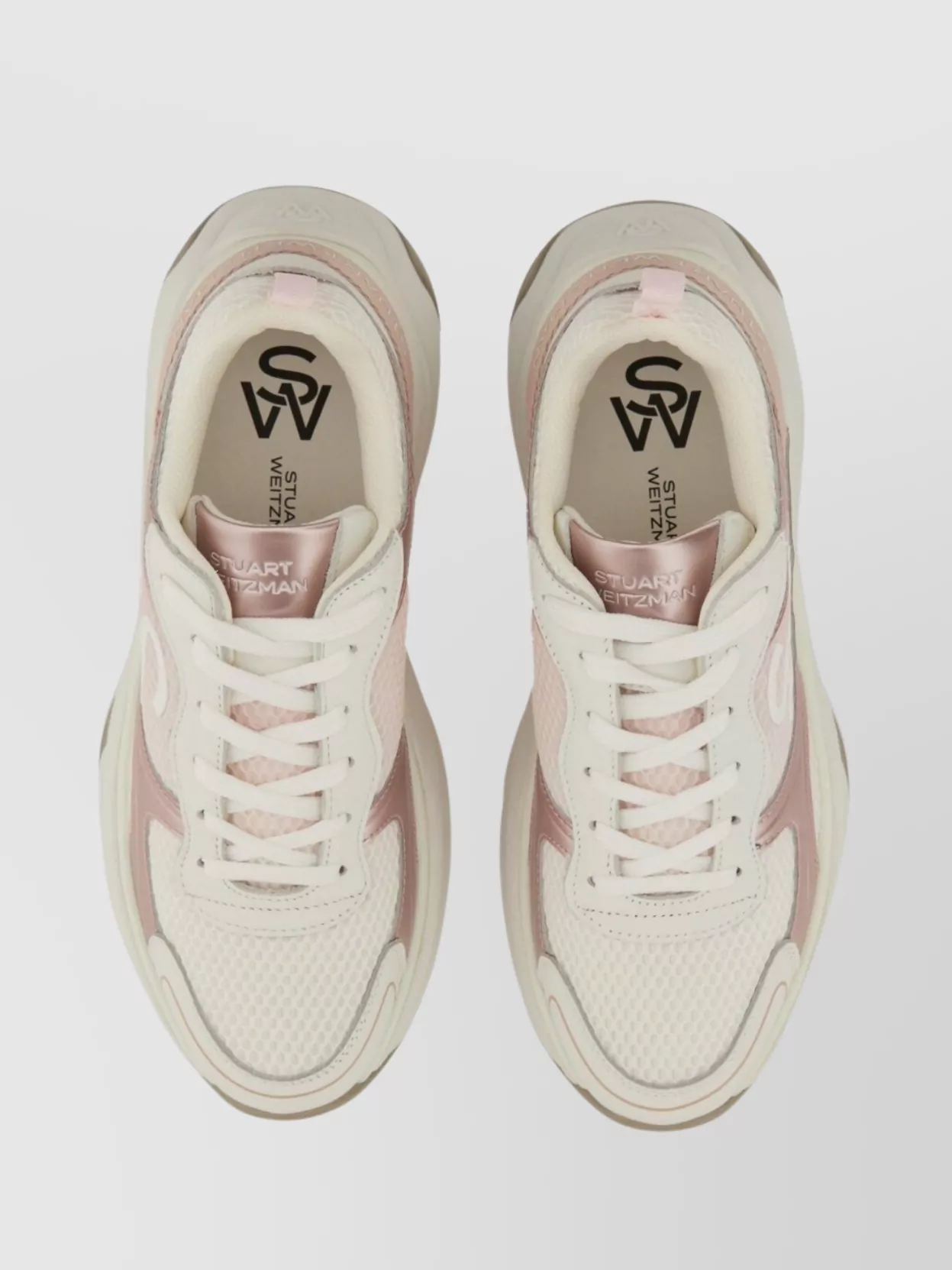 STUART WEITZMAN TRAINER SNEAKER FEATURING MESH PANELS