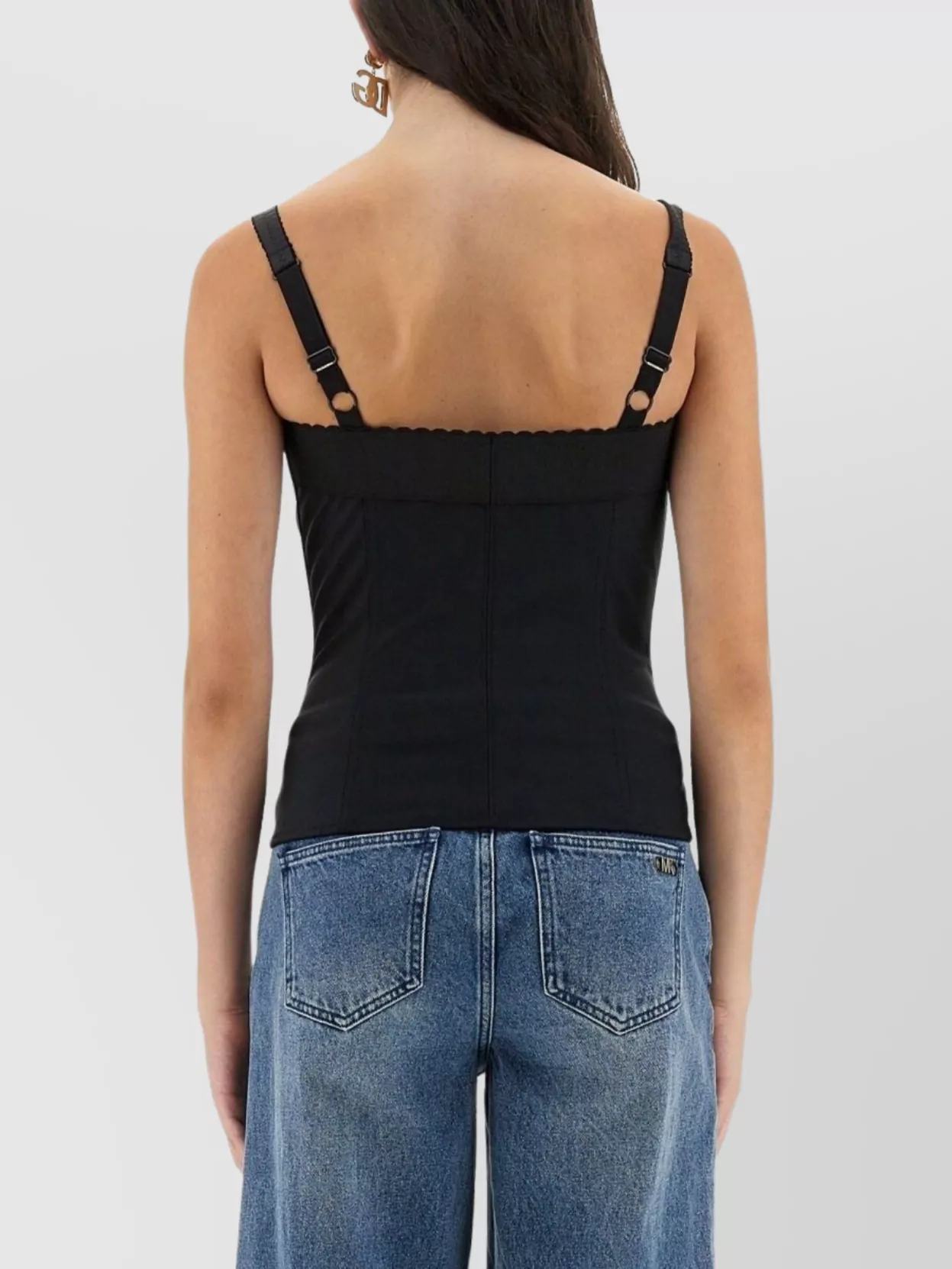 Dolce&Gabbana Satin Buttoned Fitted Top