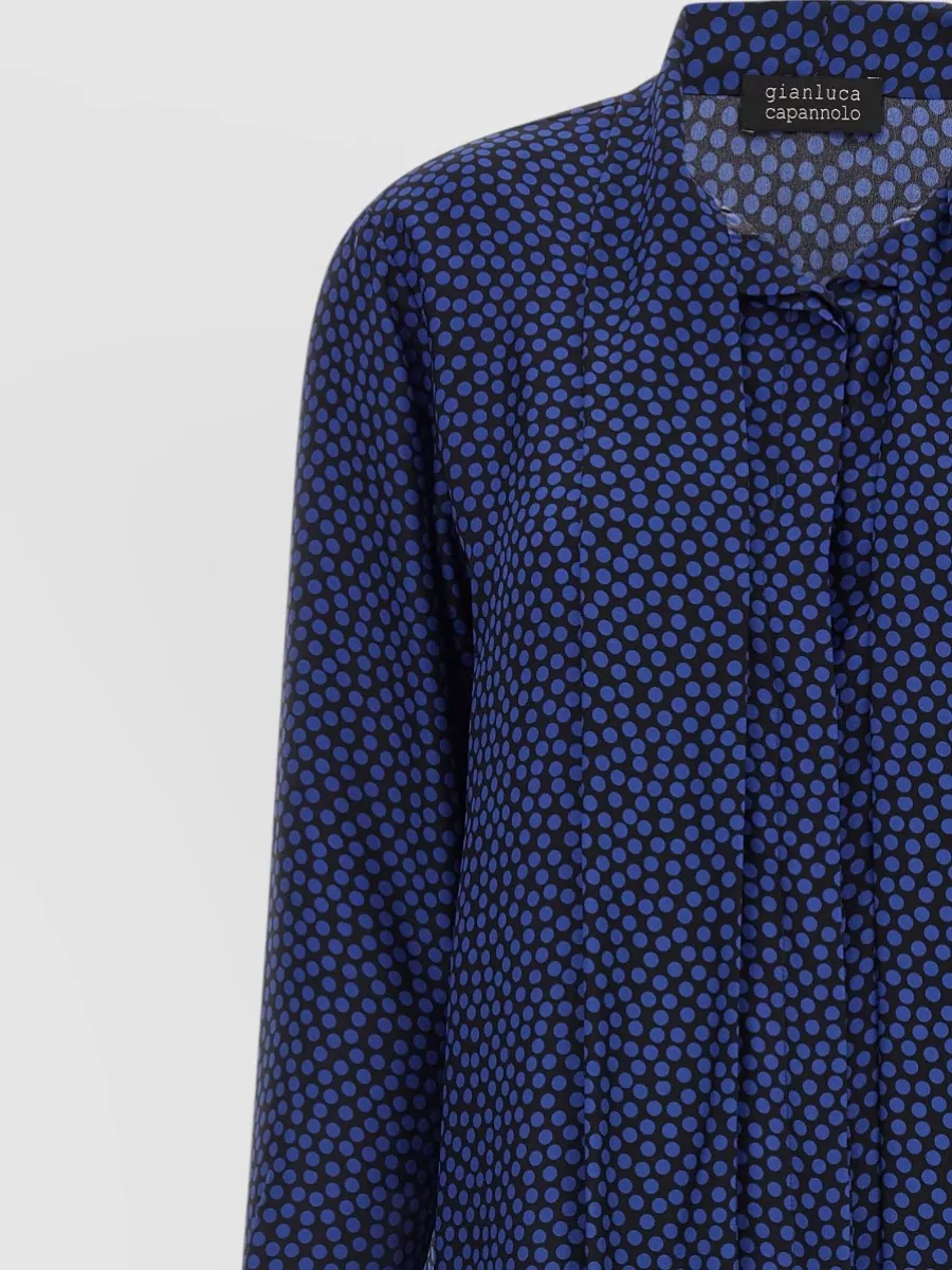 Gianluca Capannolo Silk Polka Dot Lavallière Blouse