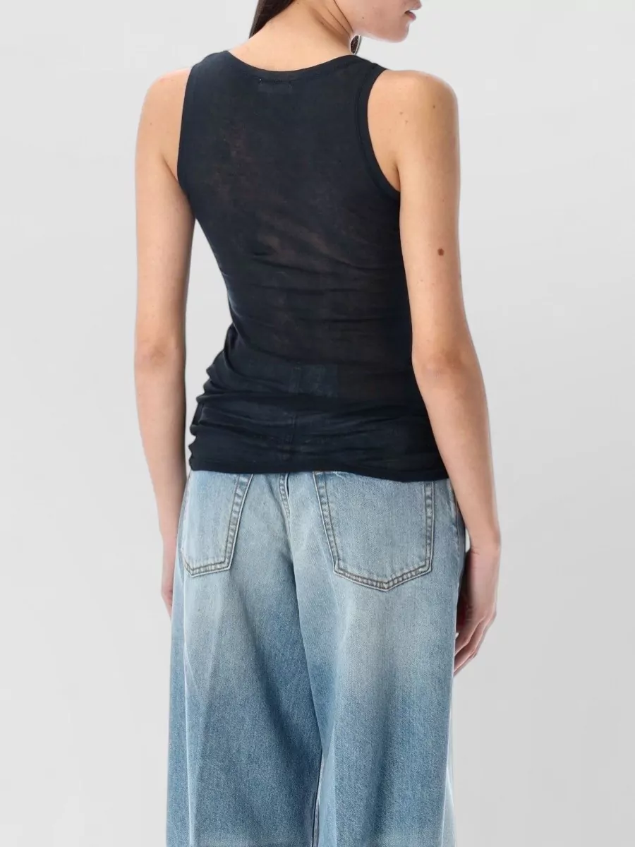 American Vintage Cotton Scoop Neck Sleeveless Tank Top