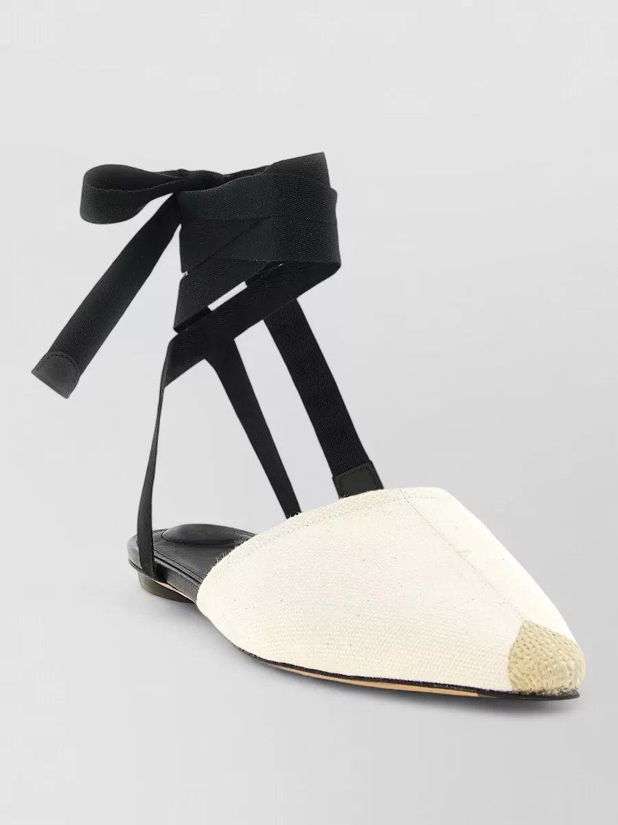 Jacquemus Leather Pointed-Toe Espadrille Mules