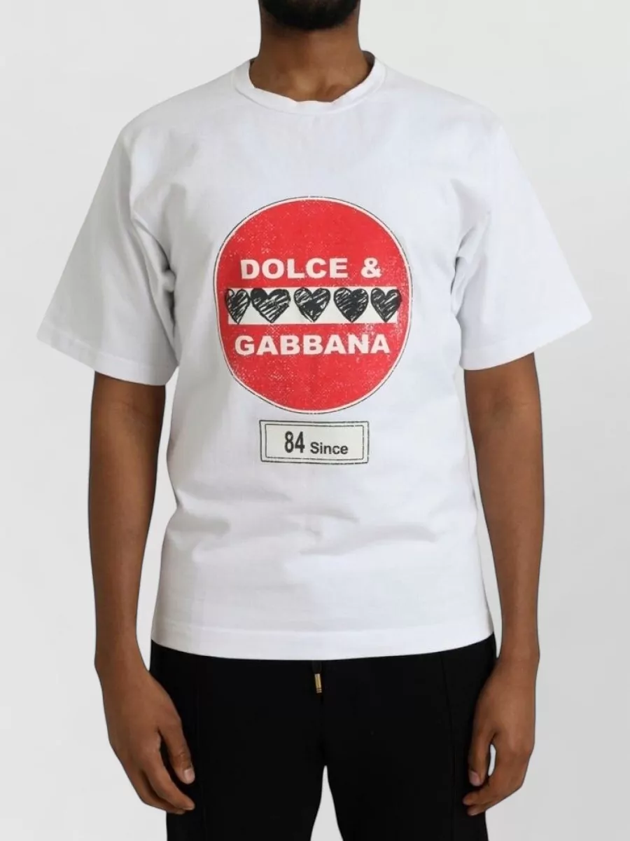Dolce&Gabbana cotton logo print crewneck short sleeve t-shirt