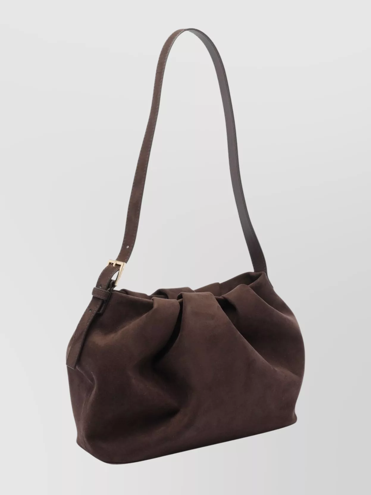 Themoiré Pleated Suede Shoulder Bag Strap