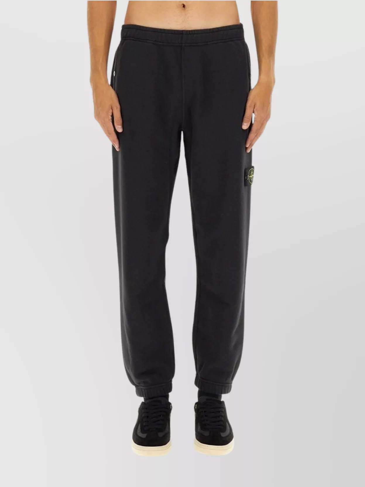 Stone Island Comfortable Jogging Trousers Featuring Pockets In Black