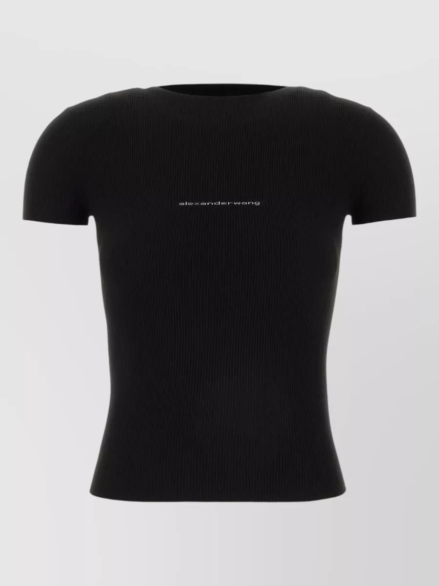 Alexander Wang jacquard logo short-sleeve crewneck t-shirt