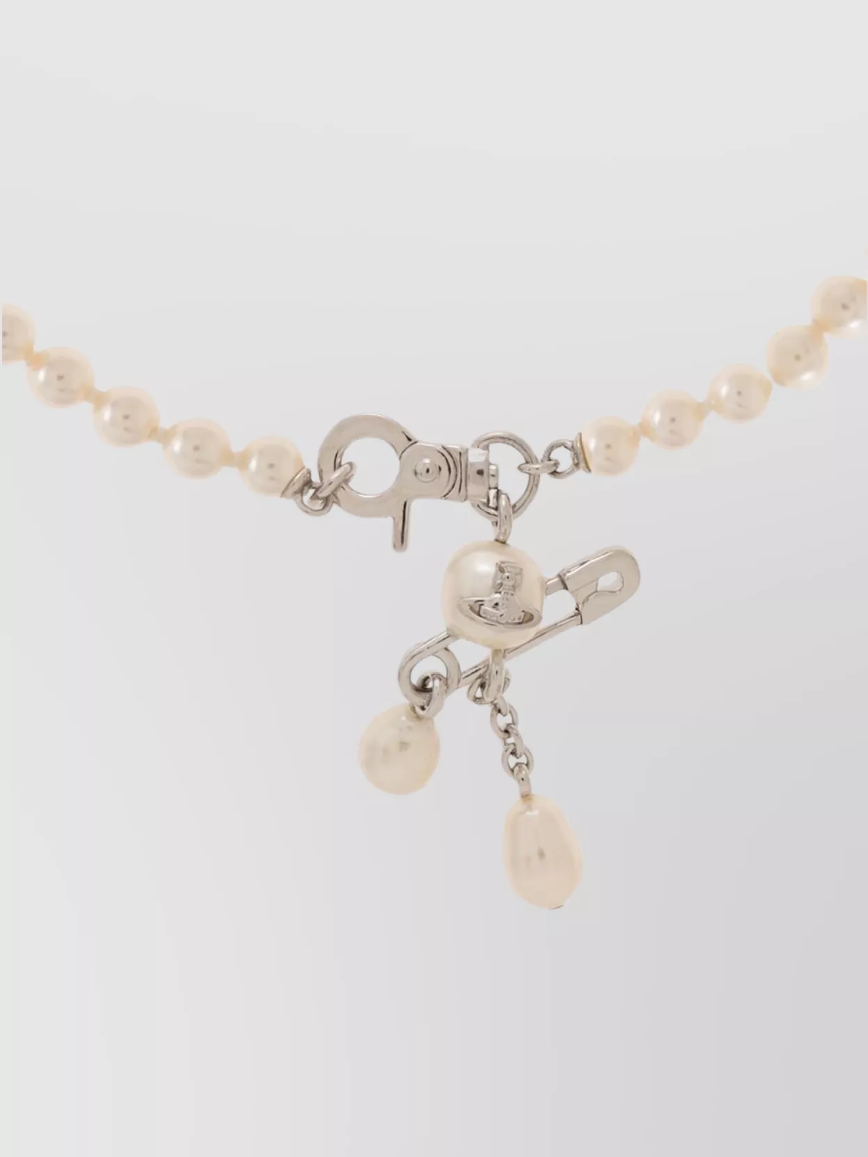 Vivienne Westwood Necklace With Charm And Round Pearl Beads
