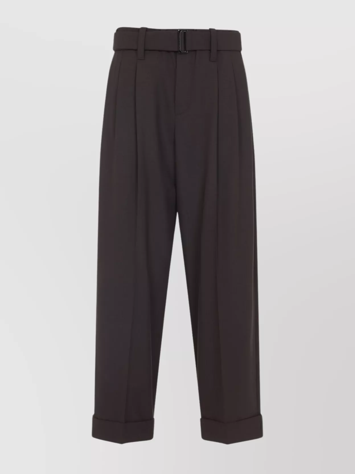 Brunello Cucinelli Wool Blend Cropped Pants In Black