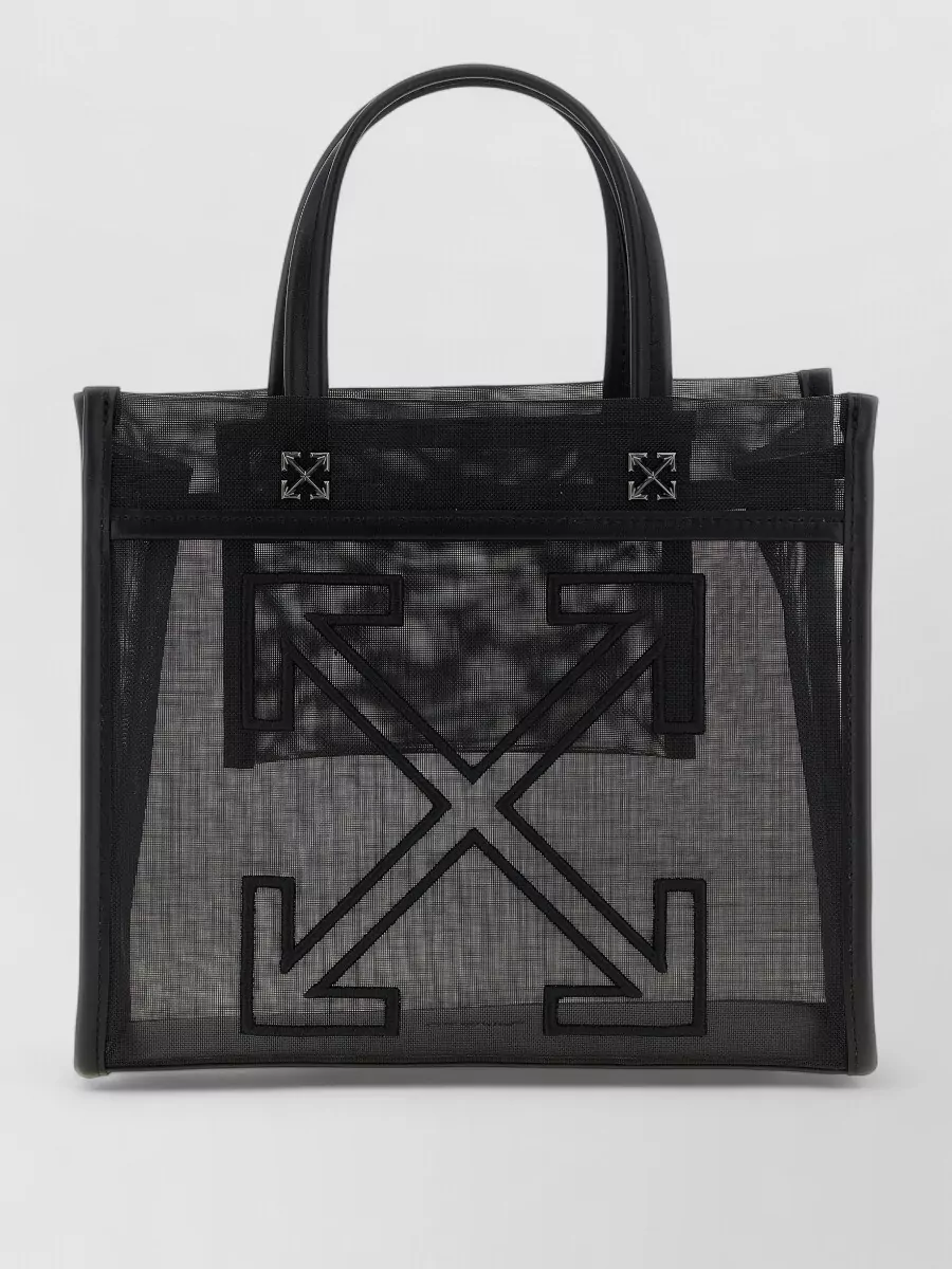 Off-White Small Polyester Tote Bag