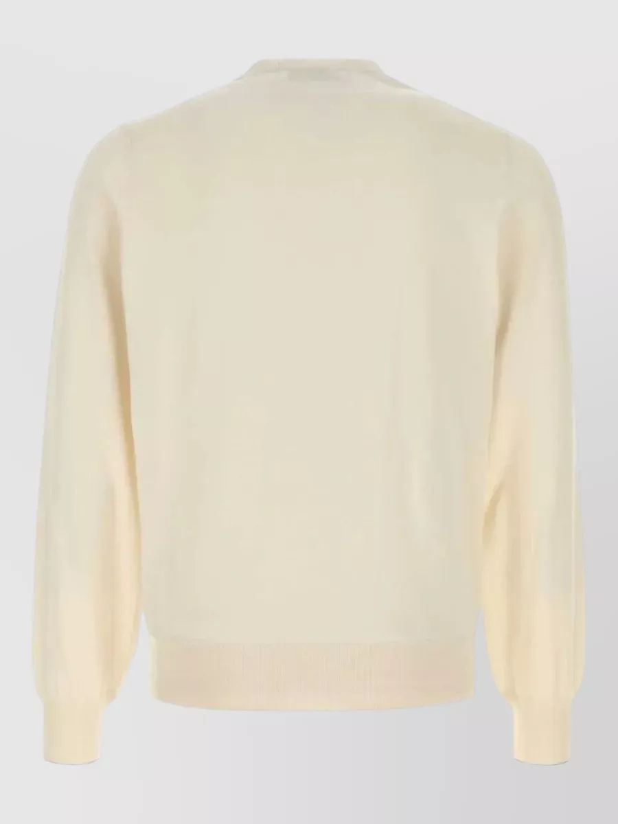 Brunello Cucinelli Cotton Crewneck Sweater Long Sleeves Ribbed Finishes