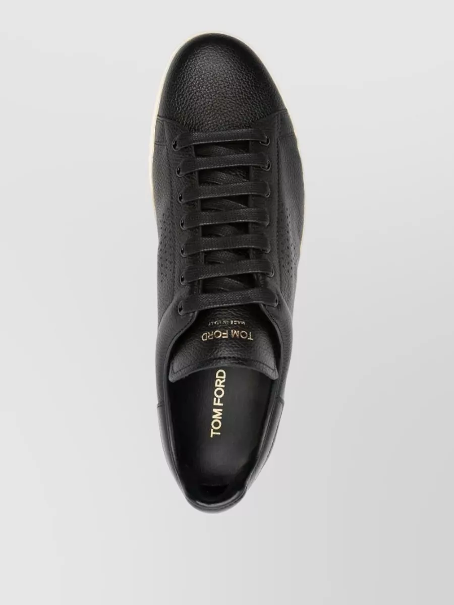 Tom Ford Grain Leather Low-Top Sneakers