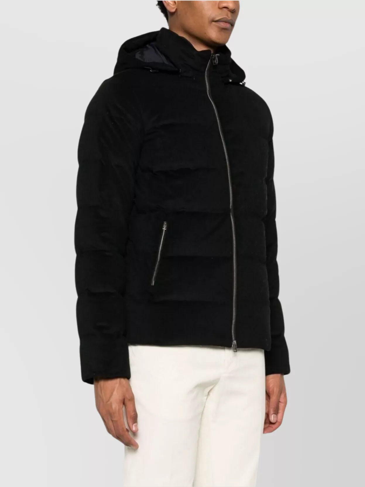 Herno Ribbed Velvet Puffer Jacket