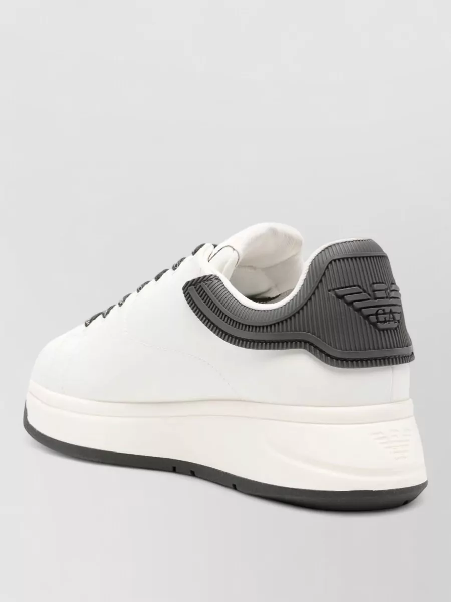 Emporio Armani Leather Low-Top Sneakers