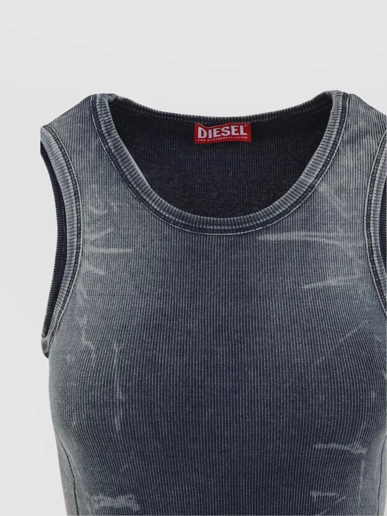 Diesel Sleeveless Ribbed Round Neck T-Shirt