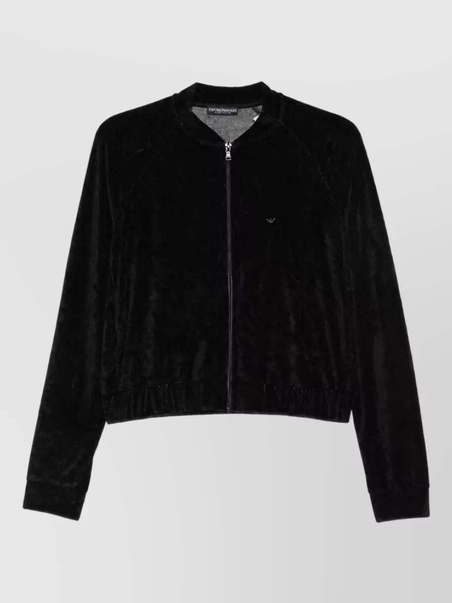 Emporio Armani velvet bomber jacket