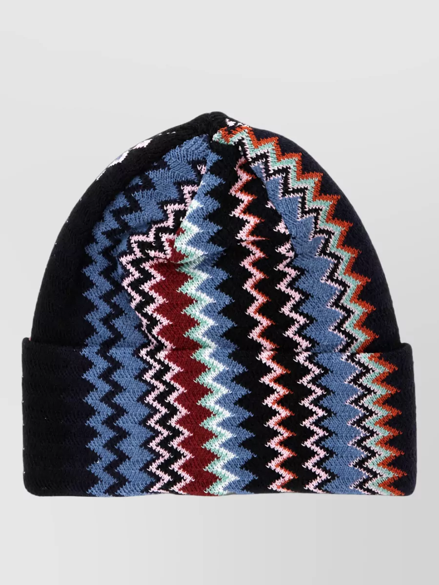 Missoni zigzag knit beanie