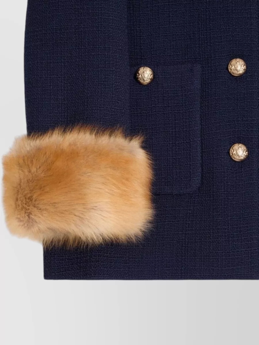Valentino Virgin Wool Tweed Single-Breasted Coat