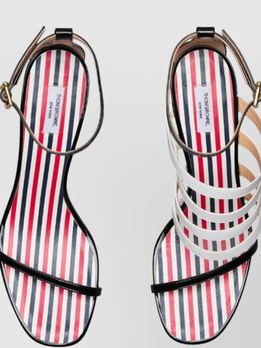 Thom Browne Strappy Sandal 90Mm Curved Round Heel