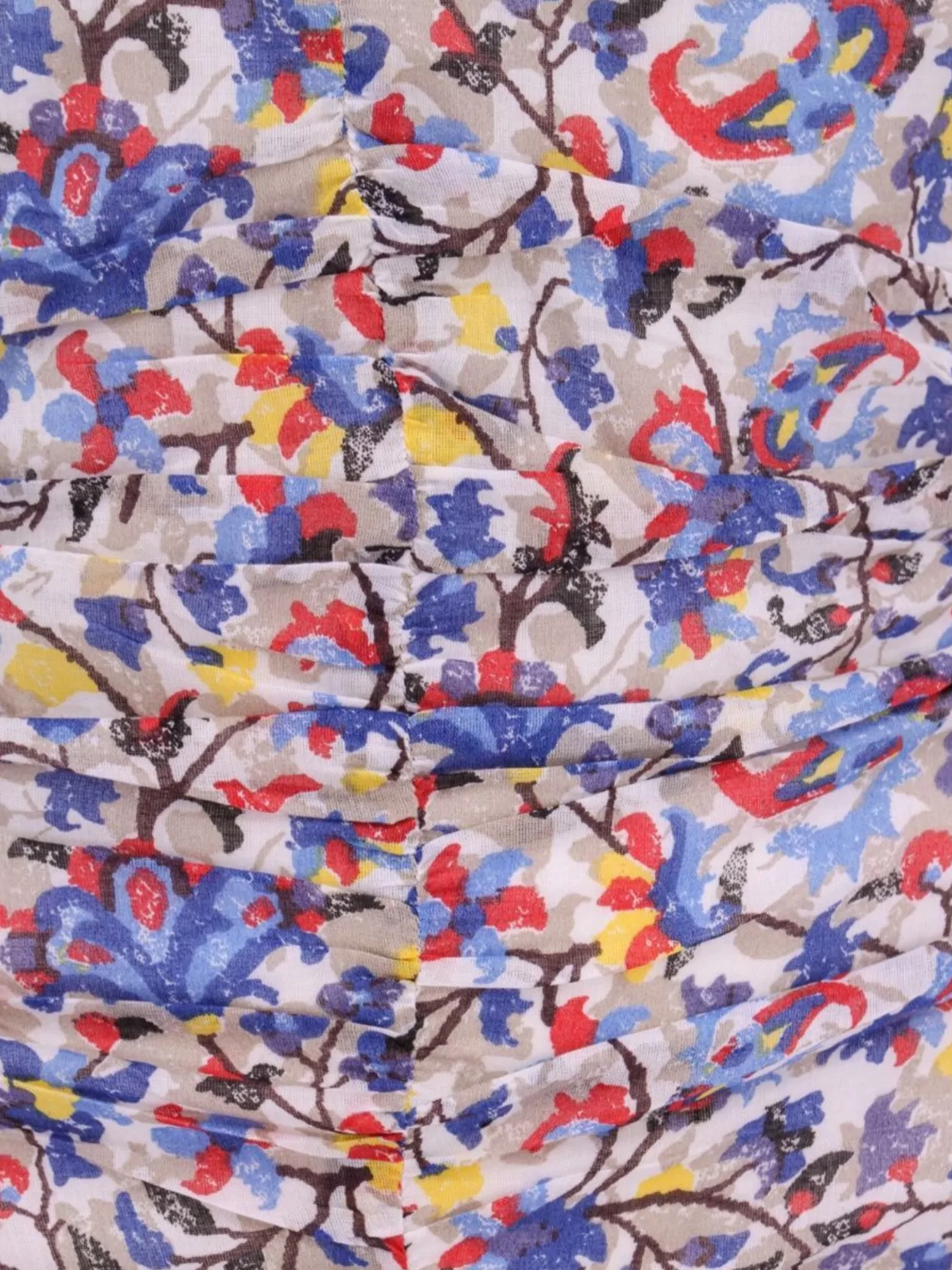 Isabel Marant Etoile Organic Cotton Floral Dress With Puff Sleeves
