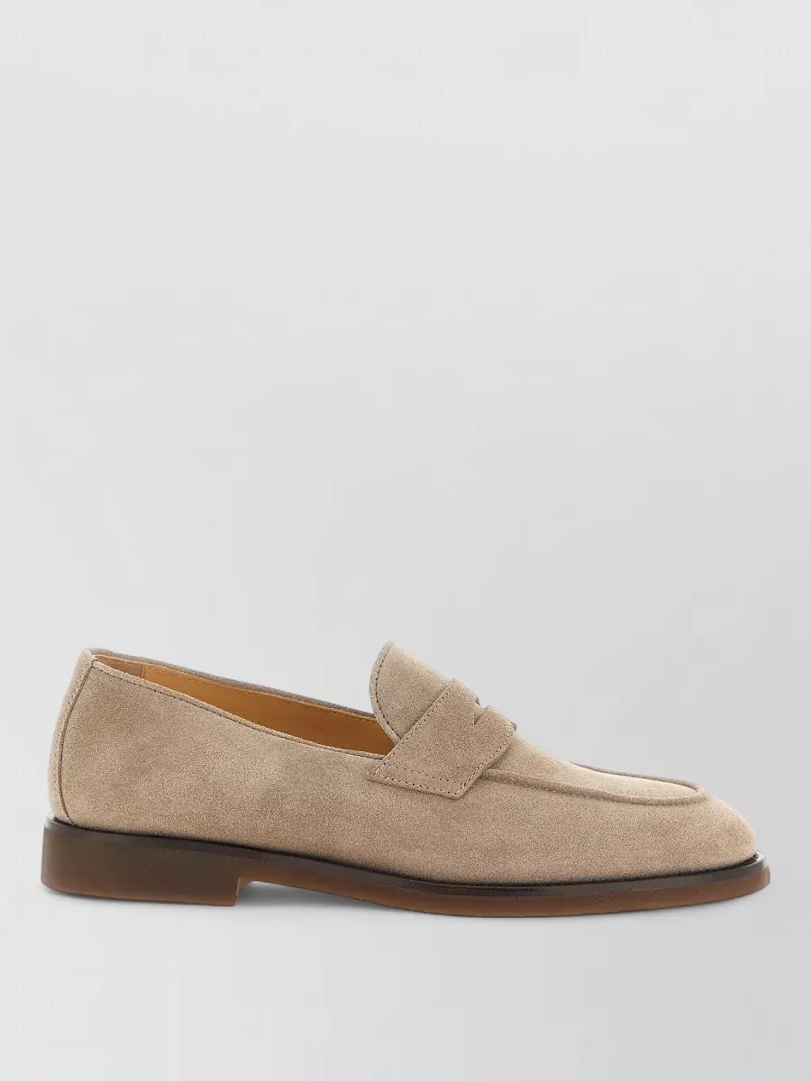 Brunello Cucinelli Suede Penny Loafers