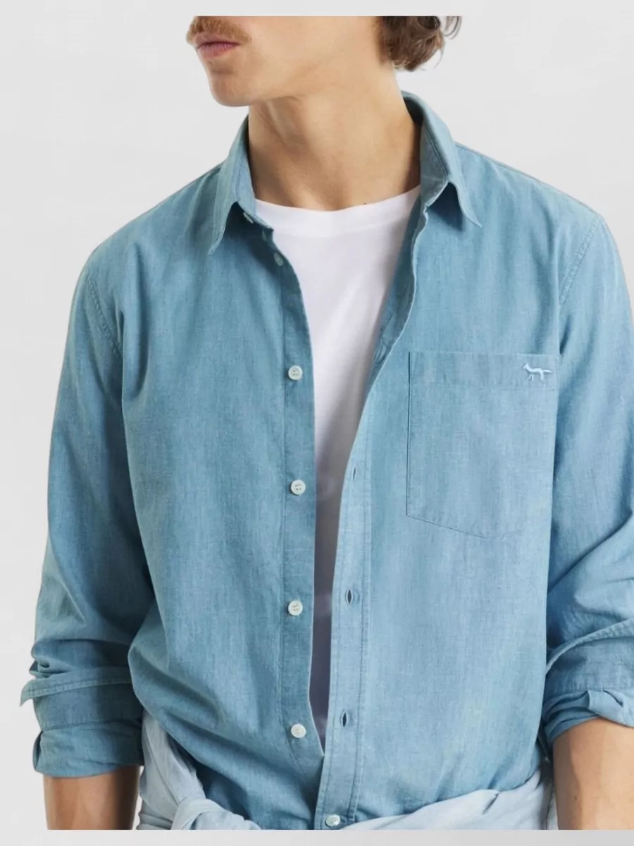 Maison Kitsuné Cotton Chambray Regular-Fit Shirt