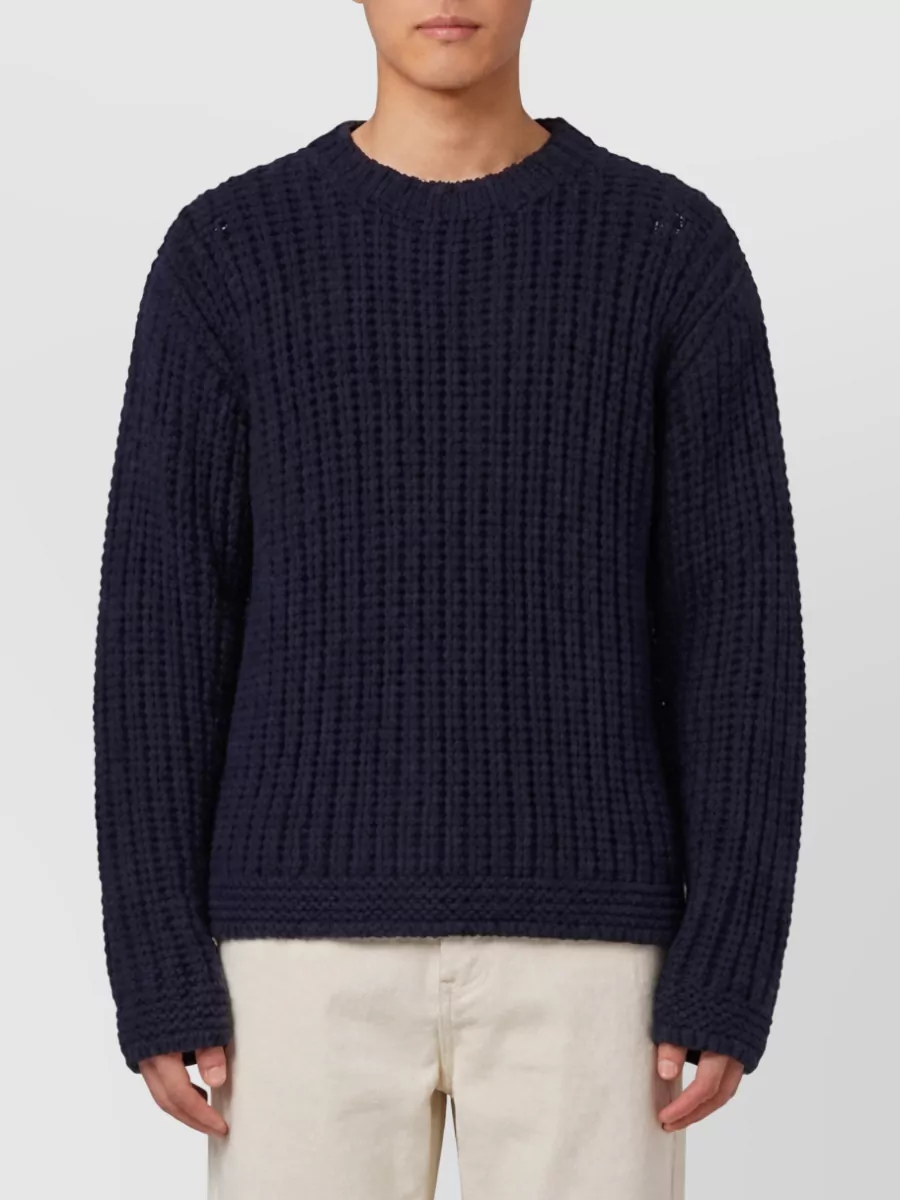 Barena Virgin wool ribbed oversized crew-neck sweater