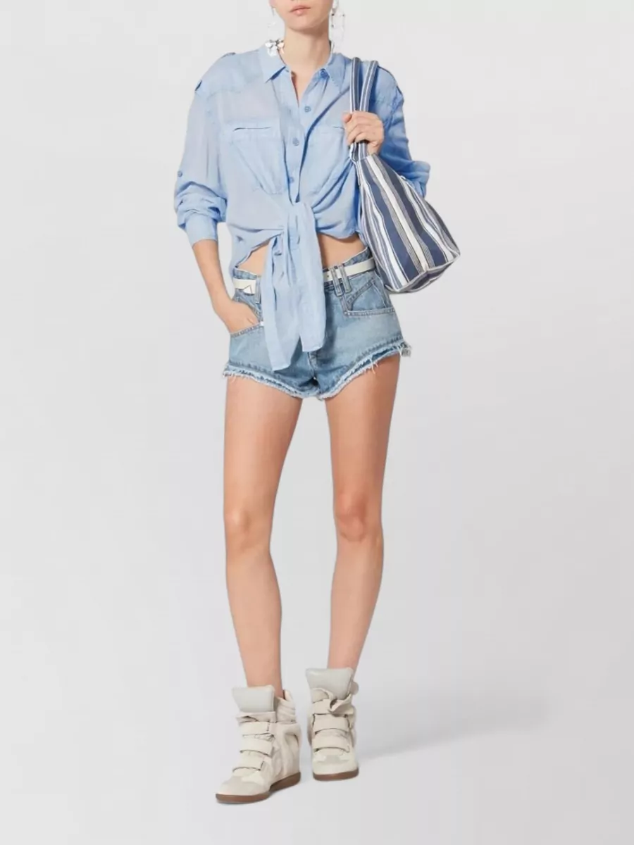 Isabel Marant Etoile Tie-Detail Cotton Shirt