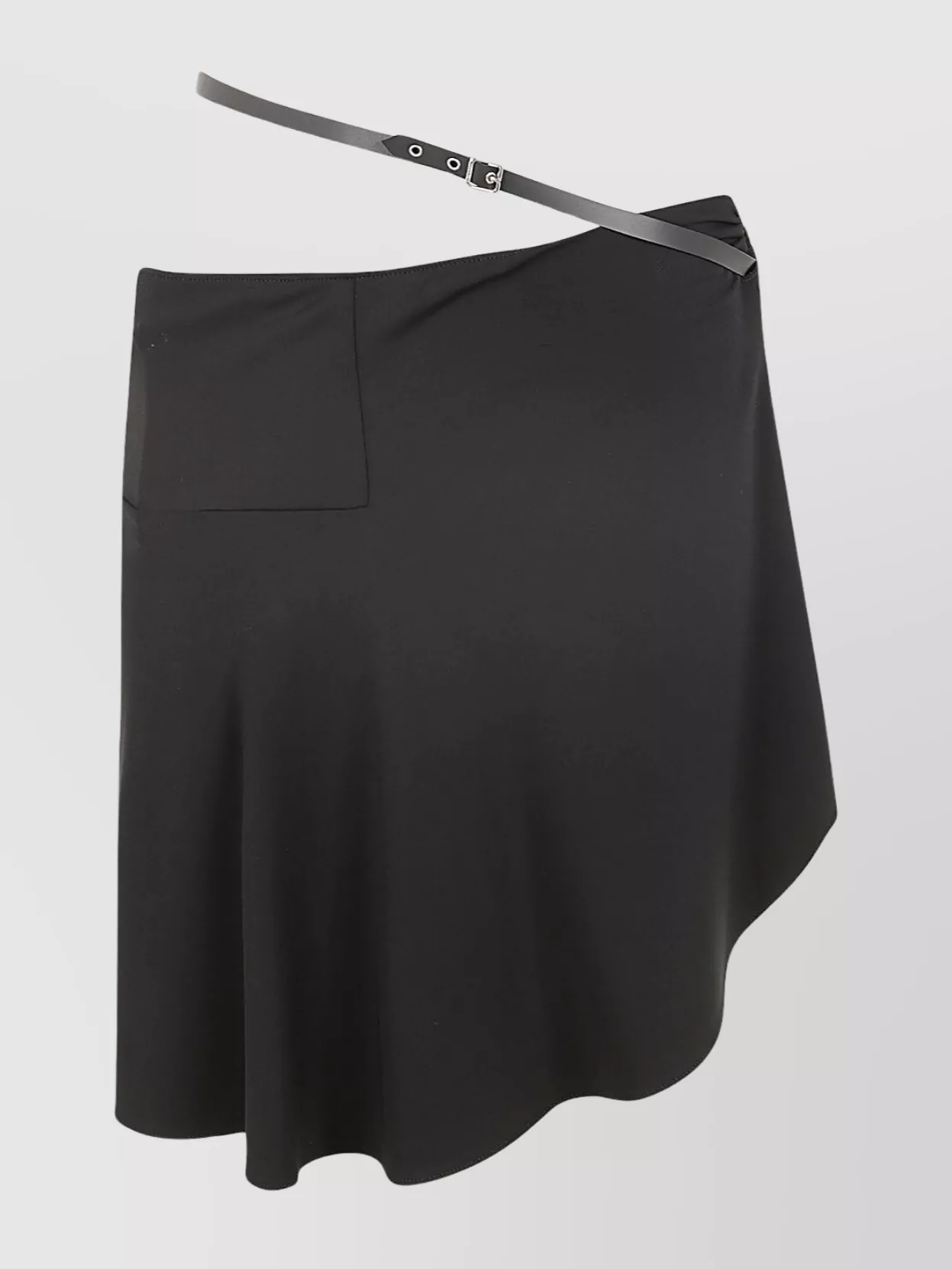 Courrèges Slash Ellipse Crepe Jerse Mini Skirt