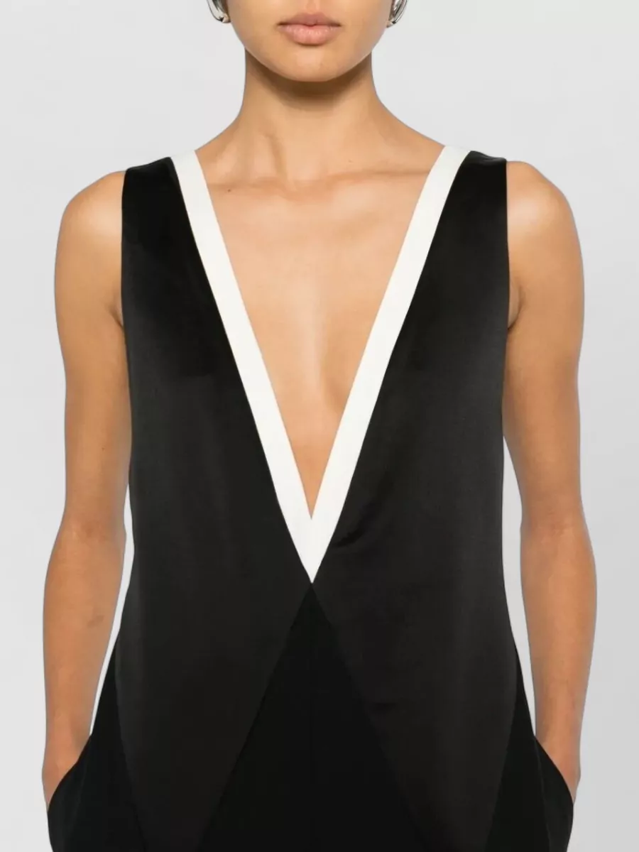 Tom Ford Contrast V-Neck Jumpsuit