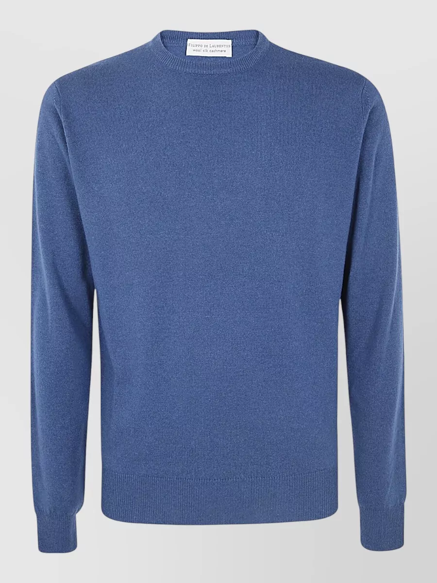 Filippo De Laurentis wool silk cashmere fine-knit crew-neck jumper