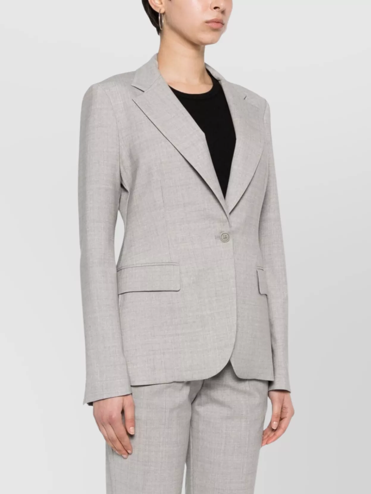 P.A.R.O.S.H SINGLE-BREASTED BLAZER WITH FAUX BUTTONED CUFFS