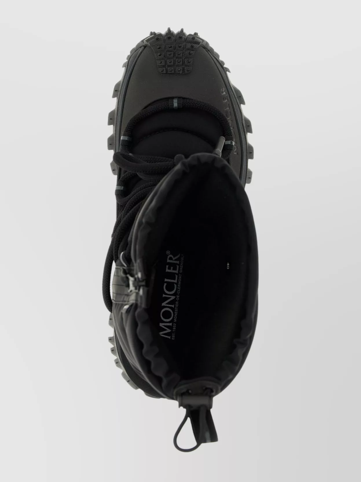 Moncler High-Top Round Toe Lug Sole Boots
