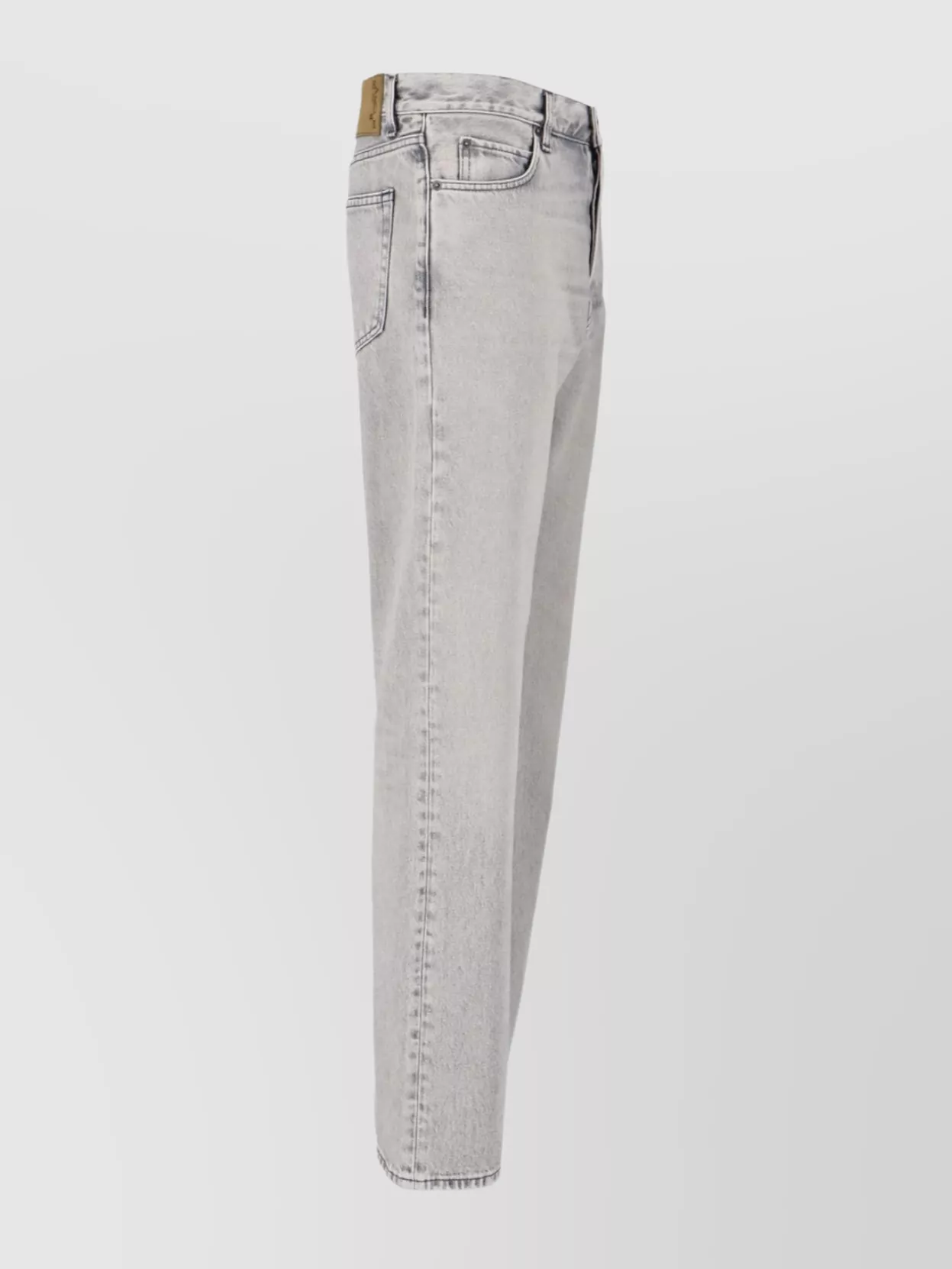 Haikure Straight Leg Five-pocket Trousers Rivet Accents