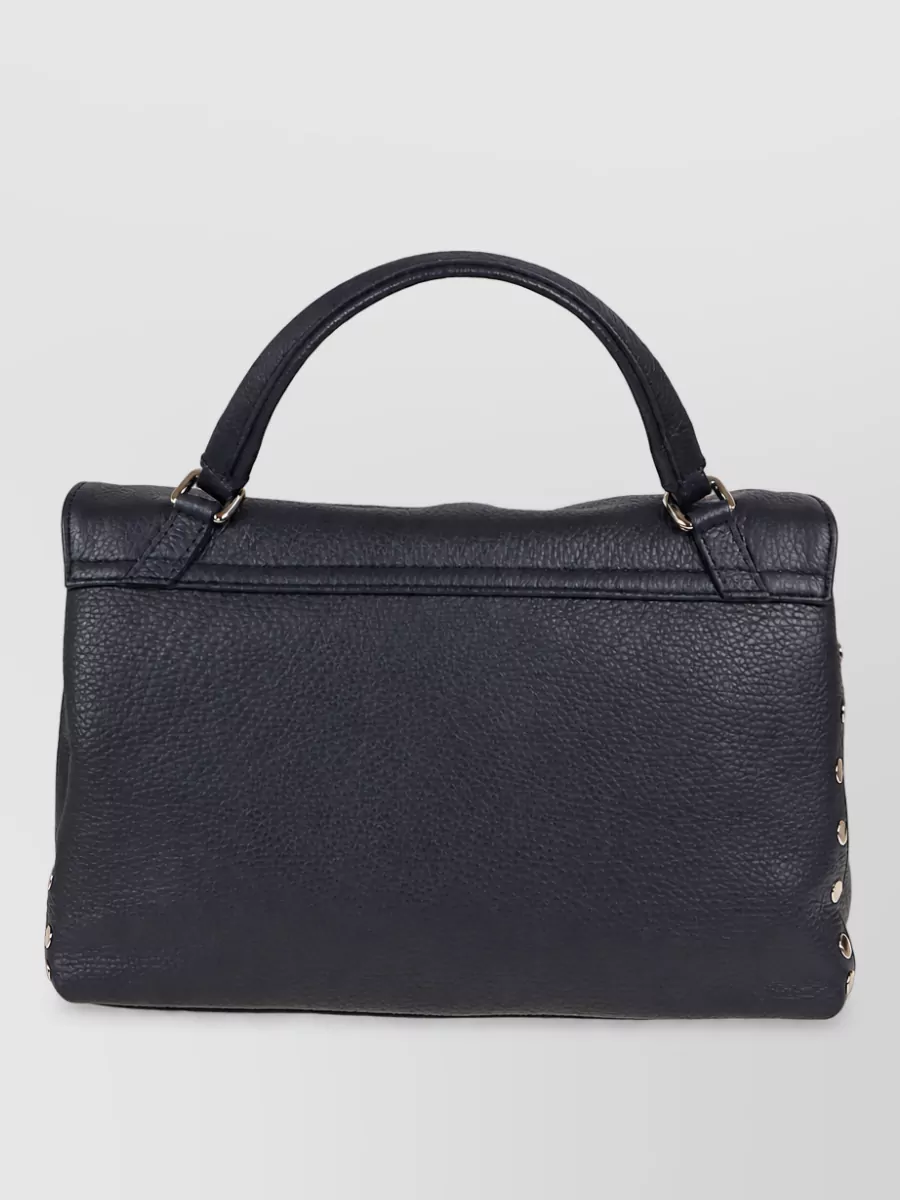 Zanellato Calf Leather Studded Shoulder Bag