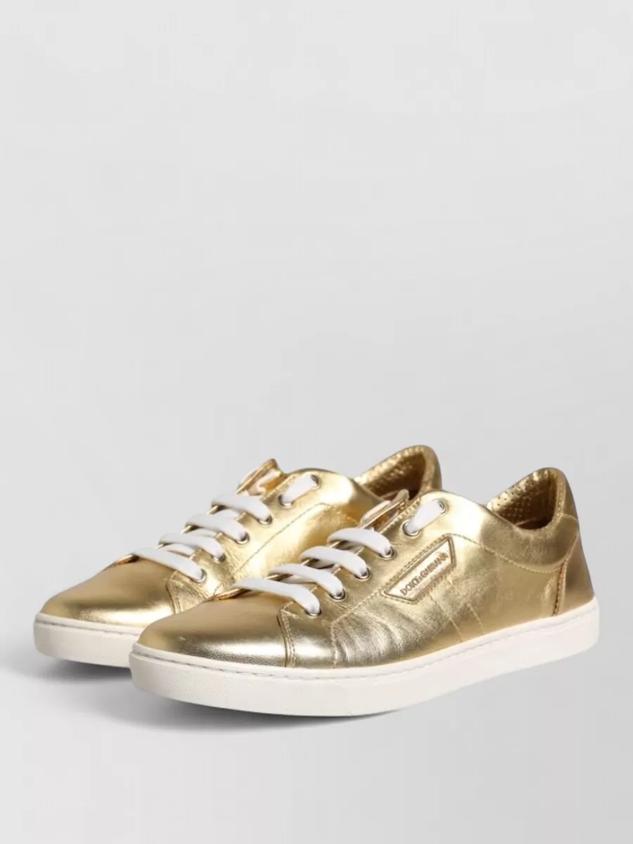 Dolce&Gabbana Leather Lace-Up Sneakers