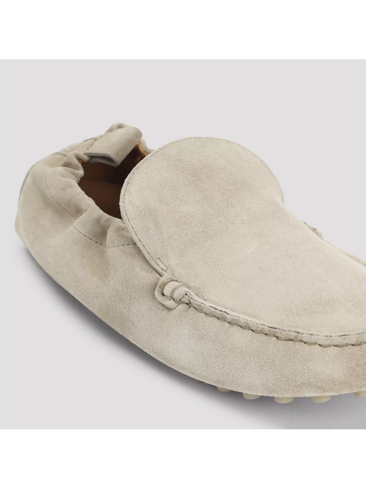 Tod's Suede Loafers With Elasticated Trims In Brown