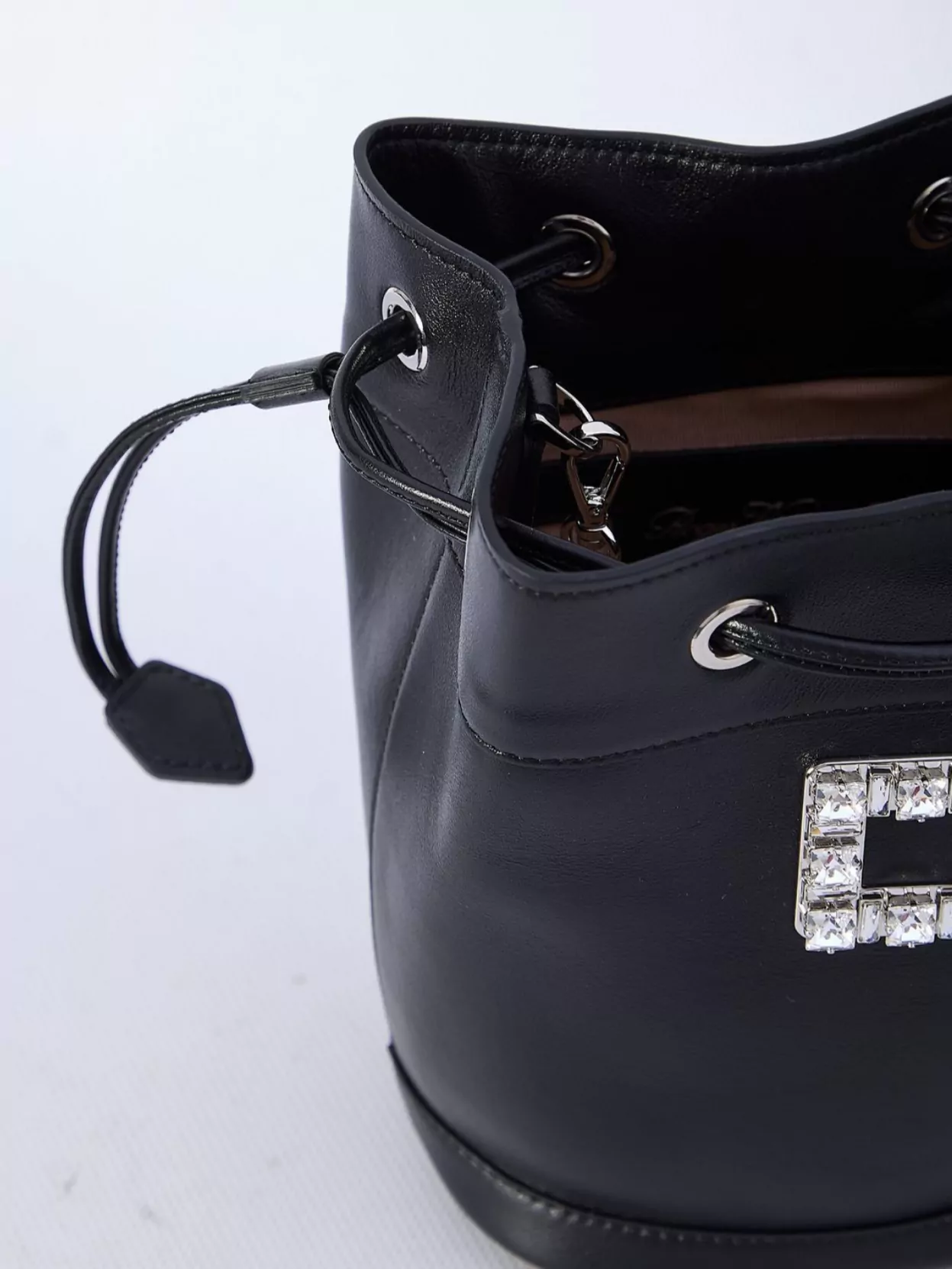Roger Vivier Crystal Buckle Bucket Bag