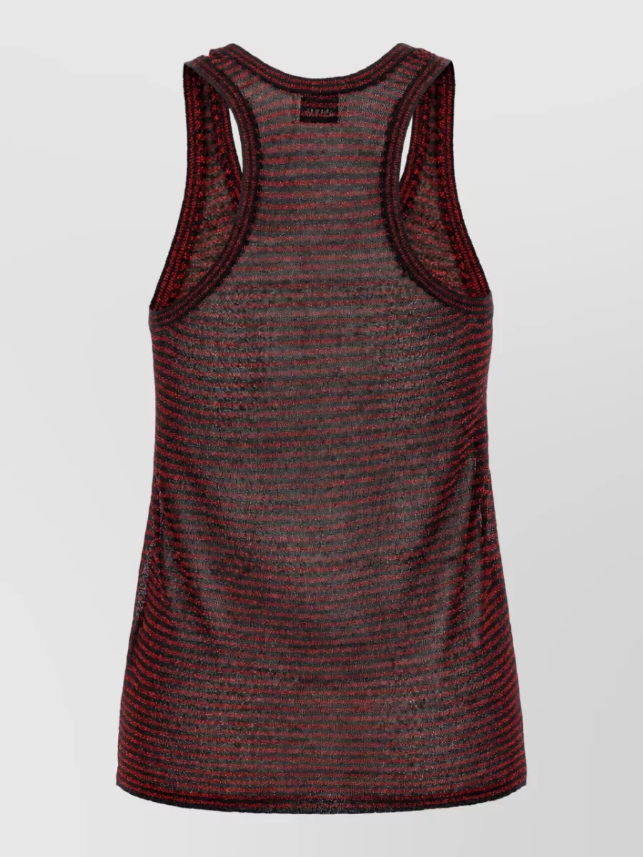 Isabel Marant Striped ribbed sleeveless knitted top