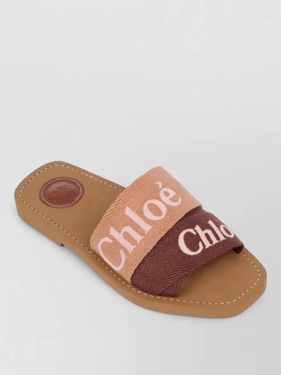Chloé linen slides