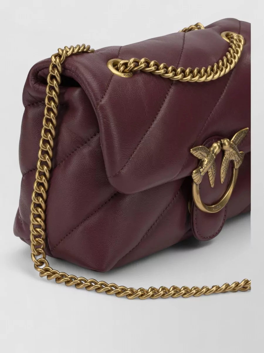 Pinko Love Bag Puff Mini Leather Clutch Bag