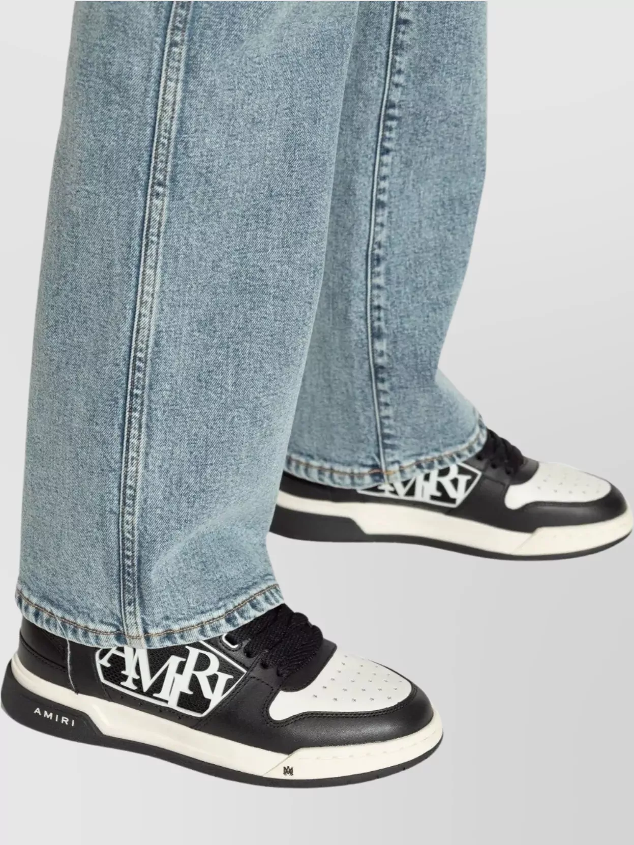 Amiri Round Toe Sneakers Mesh Inserts
