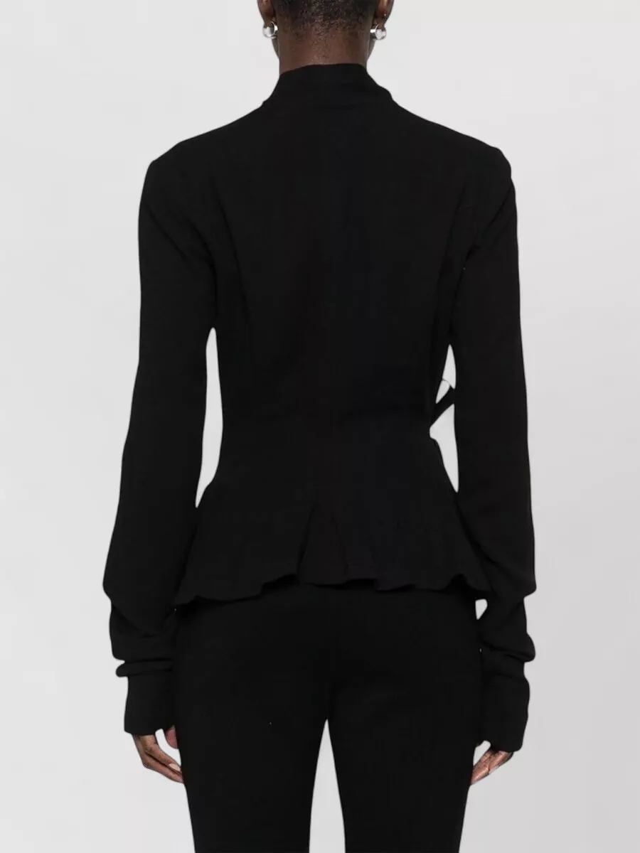 Rick Owens V Neck Wrap Jacket Tie Detail