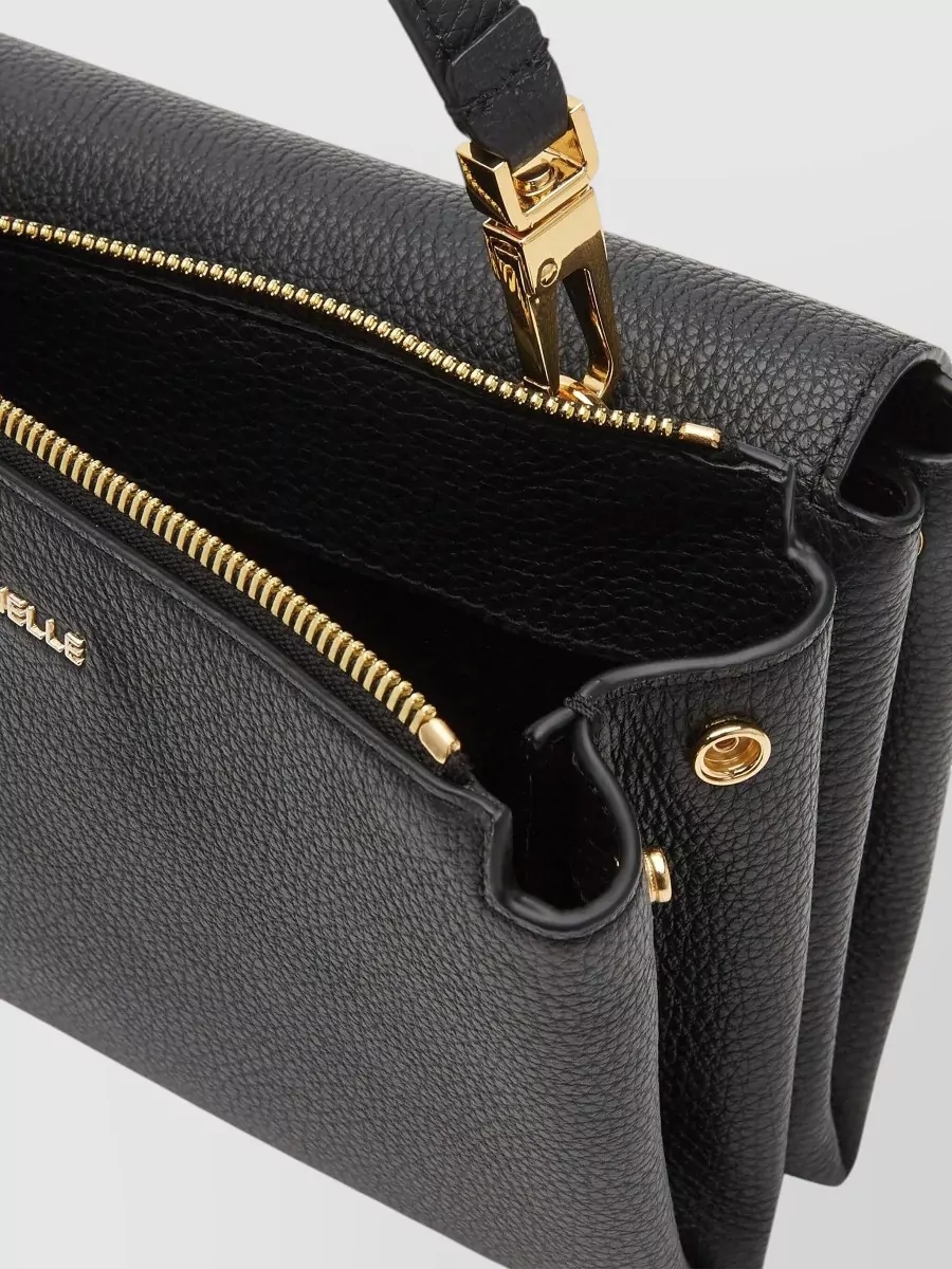 Coccinelle Leather Top Handle Clutch Bag